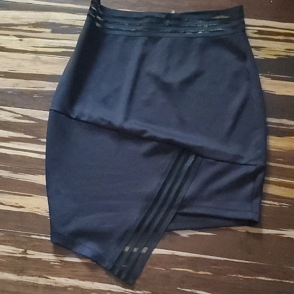 Elegant Black Asymmetrical Skirt